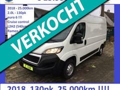 Peugeot Boxer - 2018 - 25.000km - euro 6 - cruise - airco - L2H2