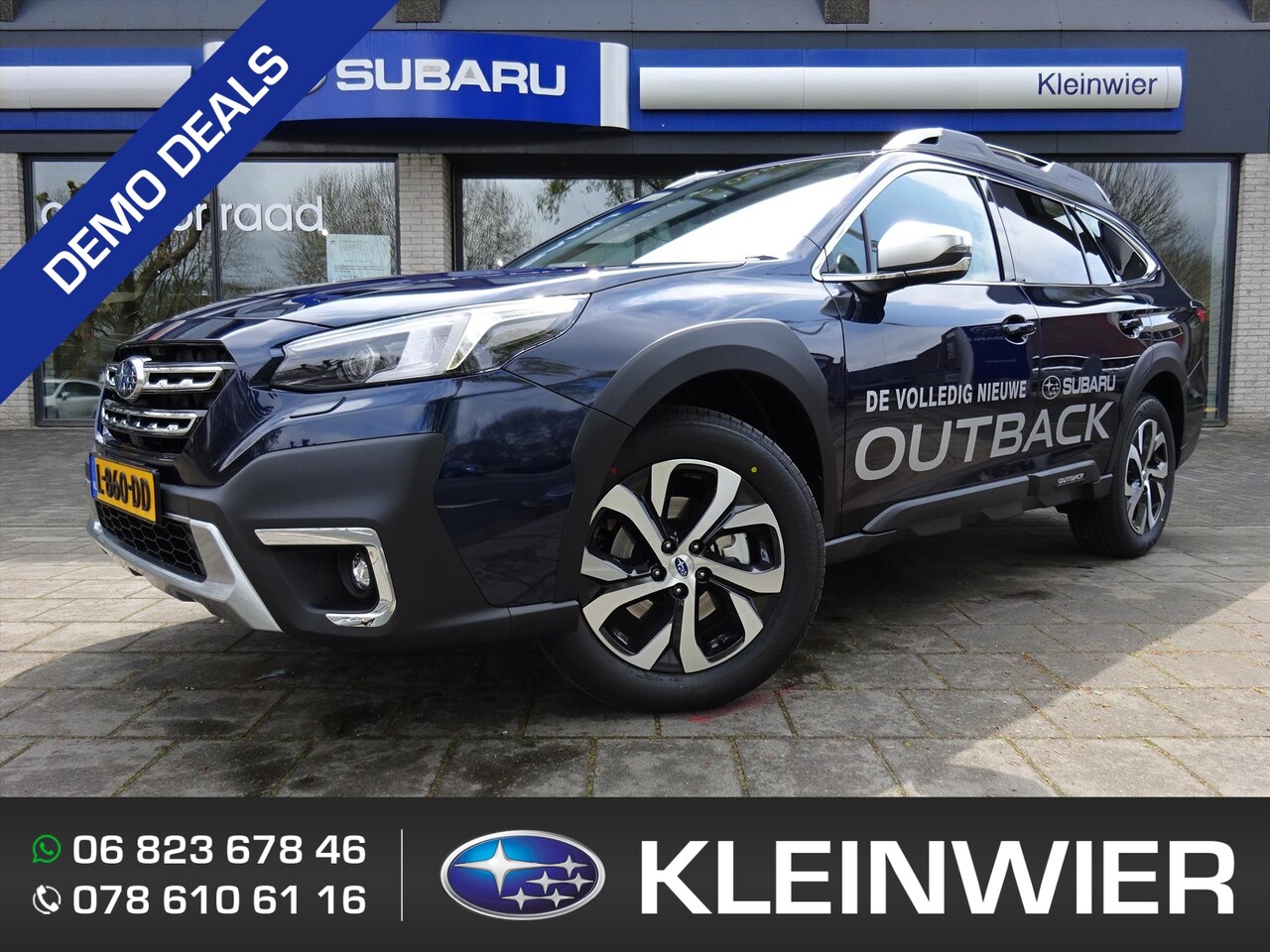 Subaru Outback - 2.5i-X 173PK PREMIUM Dark-Blue pearl Trekhaak, navi, leder, Eyesight. - AutoWereld.nl