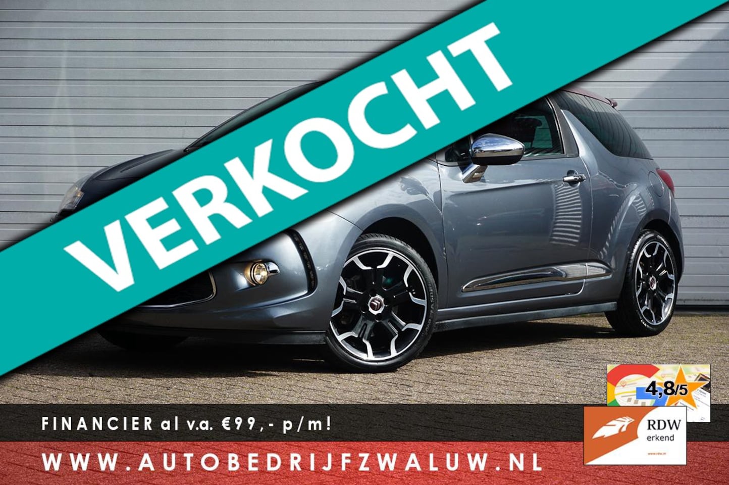 Citroën DS3 - 1.6 THP Sport Chic 165PK Turbo!|Airco|Cruise|PDC|Stoelverwarming|Leer|LMV 17"|Etc. - AutoWereld.nl