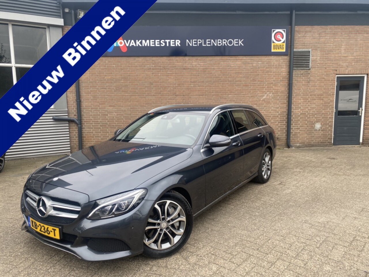 Mercedes-Benz C-klasse Estate - 350 e Lease Edition Leer,Navi,17Inch,Navi EX BTW Bj 2016 Dealer onderhouden - AutoWereld.nl