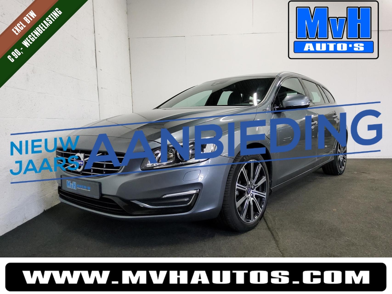 Volvo V60 - 2.4 D5 TwinEngine Special Edition|NW DB-RIEM!|VOL!|EXCL.BTW - AutoWereld.nl