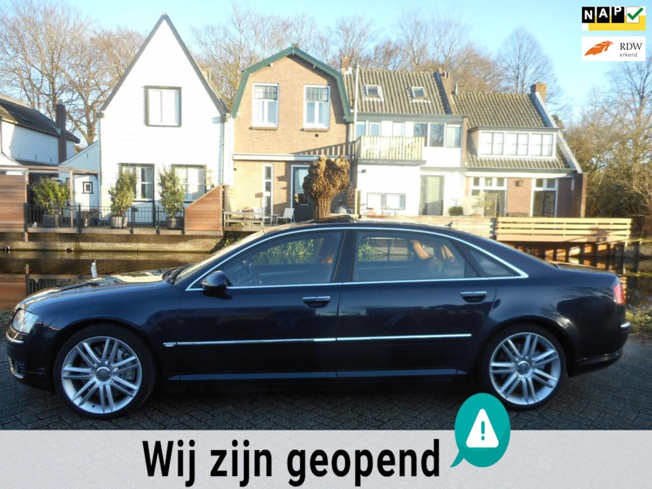 Audi A8 - 6.0 quattro Lang Pro Line 450pk W12 Schuifdak Navi 4-zits Leder Xenon Etc - AutoWereld.nl