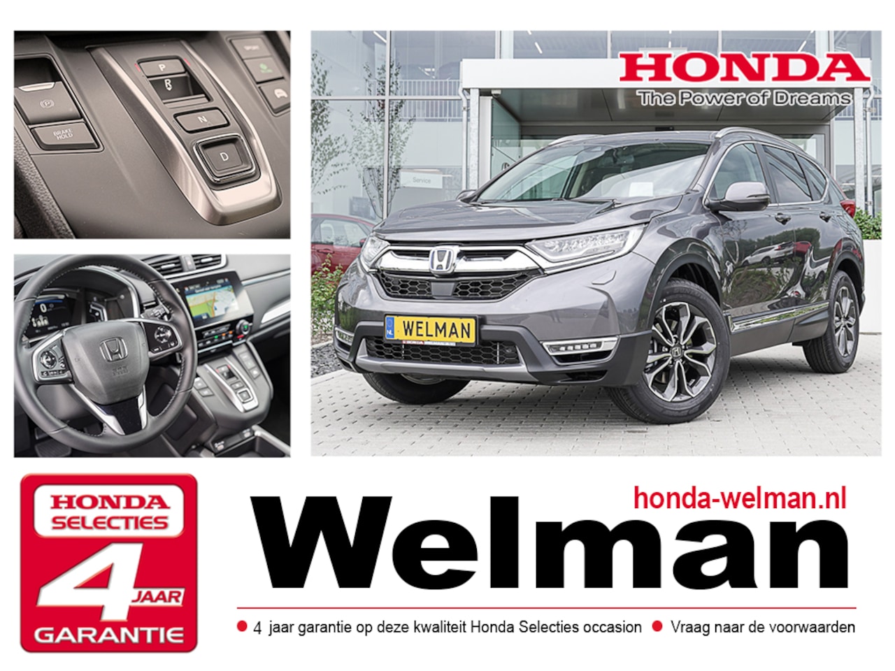 Honda CR-V - 2.0i EXECUTIVE E:HEV HYBRID - AUTOMAAT - ELEKTRO - 184 PK - 4WD - AutoWereld.nl