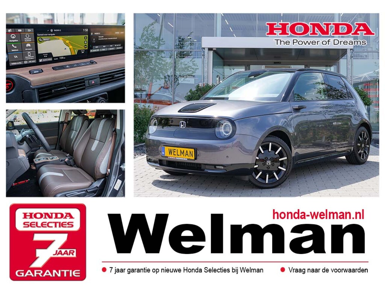 Honda e - ADVANCE 17" LEDER - 100% ELEKTRISCH - AUTOMAAT - NIEUW - AutoWereld.nl