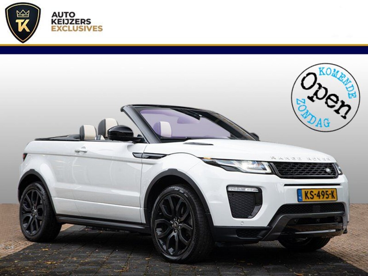 Land Rover Range Rover Evoque - Convertible 2.0 TD4 HSE Dynamic Cabrio Leer Climate control HUD 360 camera Zondag a.s. ope - AutoWereld.nl