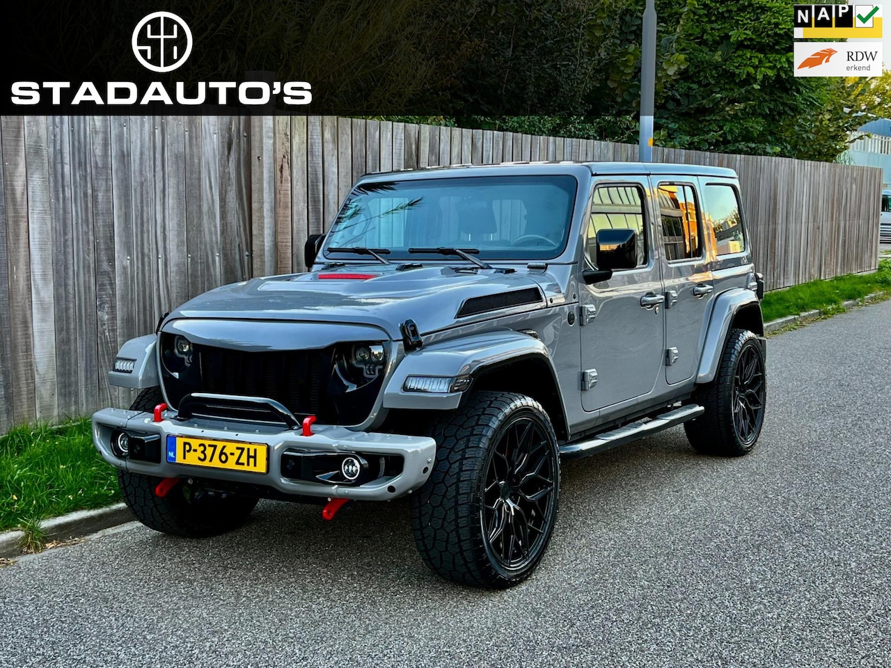 Jeep Wrangler Unlimited - 2.0T Rubicon CUSTOM 22 Inch Carplay Sky One - AutoWereld.nl