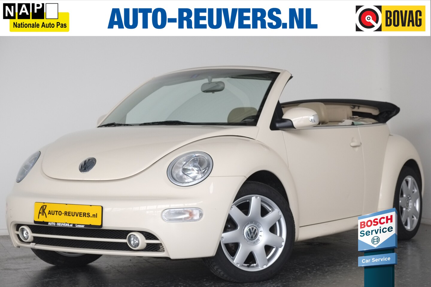 Volkswagen New Beetle Cabriolet - 2.0 Highline Leder / Airco / Opendak / Stoelverwarming - AutoWereld.nl