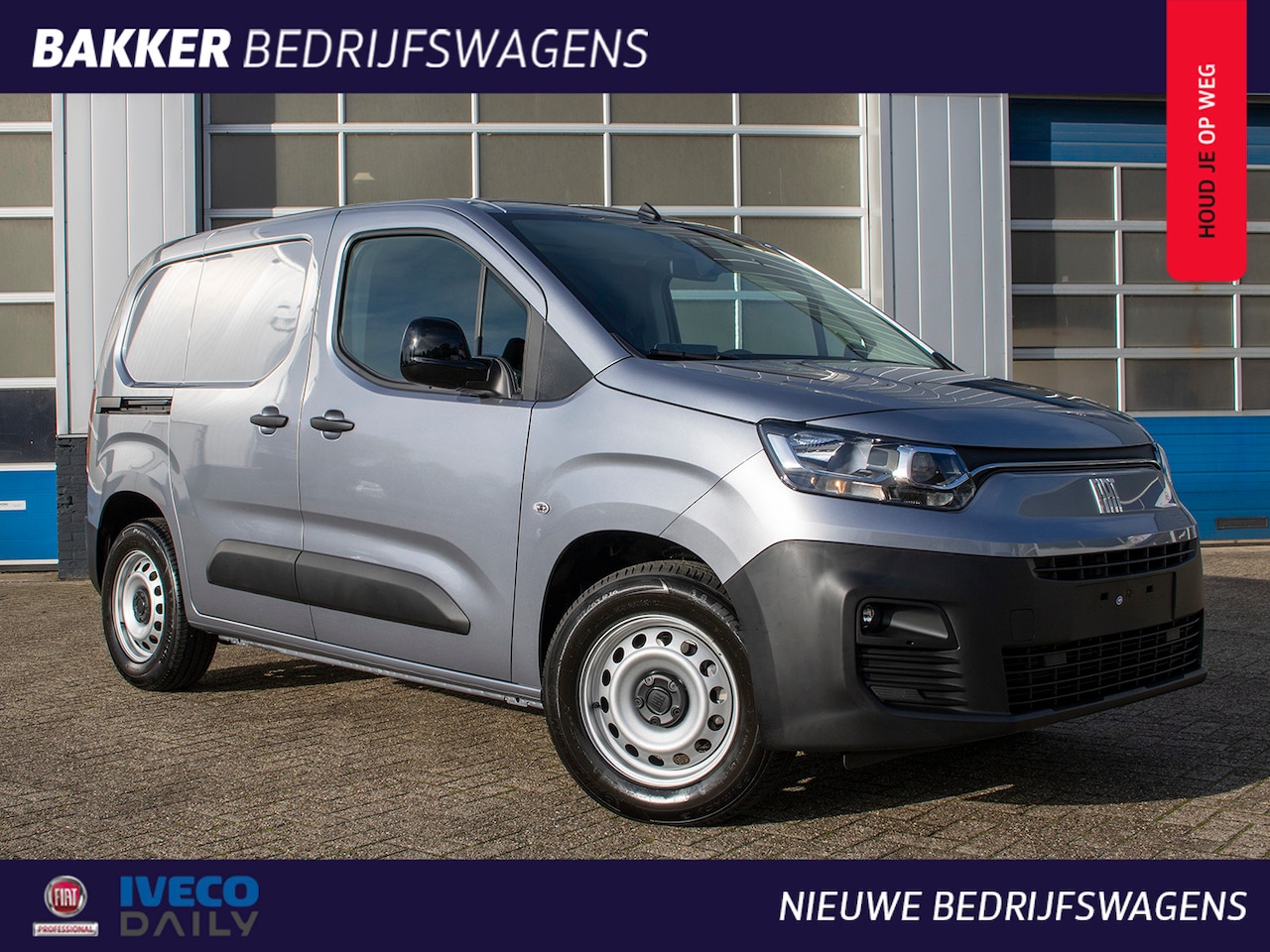 Fiat E-Doblo - 136 L1 50 kWh 100% Elektrisch | Airco | Camera | Parkeersensoren (1/2 grijs) - AutoWereld.nl