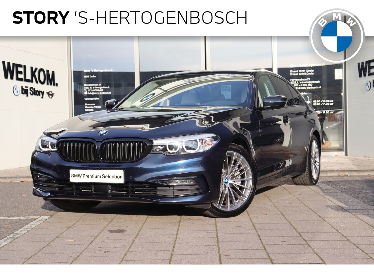 BMW 5-serie - 530e High Executive Sport Line Automaat / Sportstoelen / LED / Navigatie Professional / Dr - AutoWereld.nl