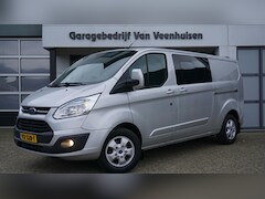 Ford Transit Custom - 290 2.2 TDCI 155pk L2H1 DC Limited 5-Zits 2x Schuifdeur Navi Stoelverwarming Trekhaak 16in
