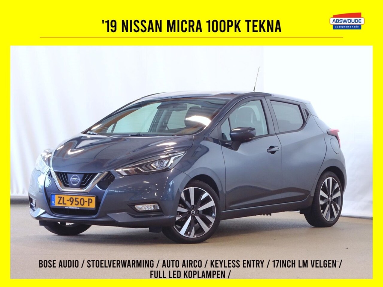 Nissan Micra 1.0 IGT 100pk Tekna Apple CarPlay Android Auto 2019