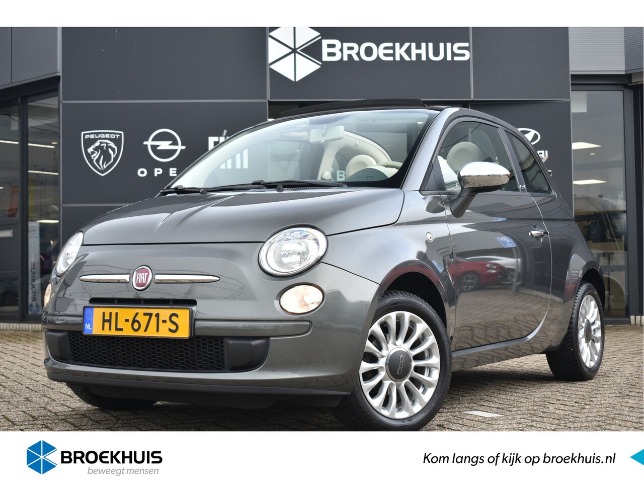 Fiat 500 C - 1.2 Lounge Cabrio | Airco | 15"LMV | AllSeason-banden | Half-Leder | Dealeronderhouden | ! - AutoWereld.nl