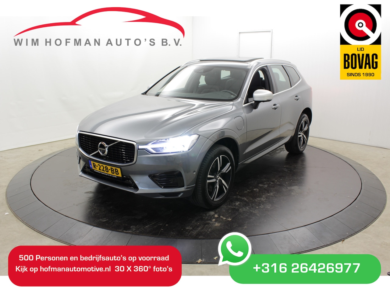 Volvo XC60 - 2.0 T8 Twin Engine AWD R-Design Leer Pano 360cam pdc Parkassist - AutoWereld.nl