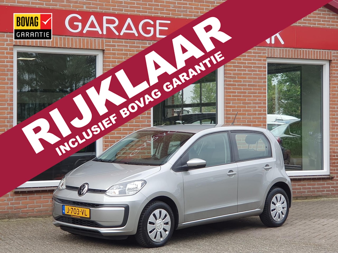 Volkswagen Up! - 1.0 high up! 60PK 5drs airco, elektr. ramen, navi, dab, bluetooth RIJKLAAR - AutoWereld.nl