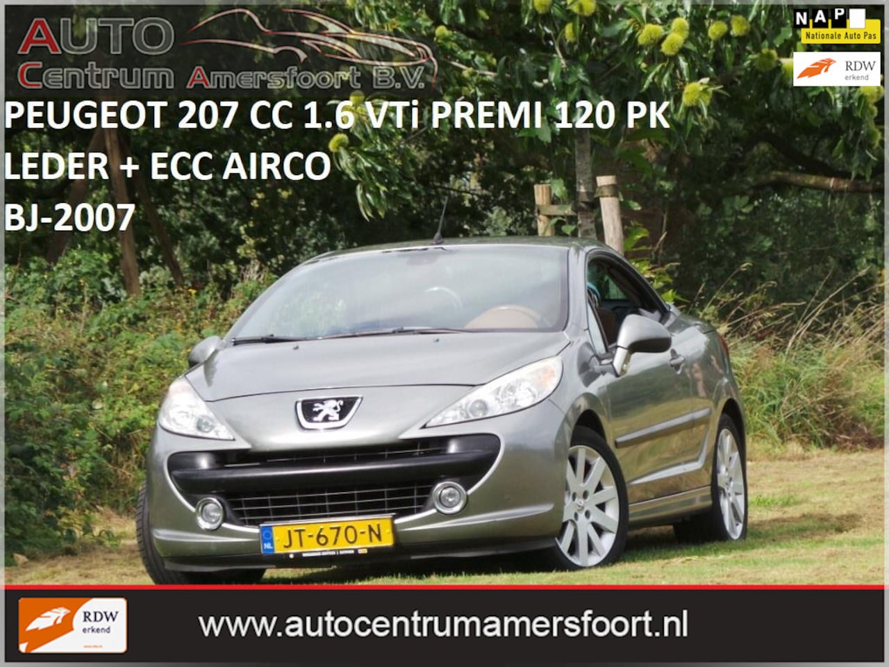 Peugeot 207 CC - 1.6 VTi Première 1.6 VTi Première ( INRUIL MOGELIJK ) - AutoWereld.nl