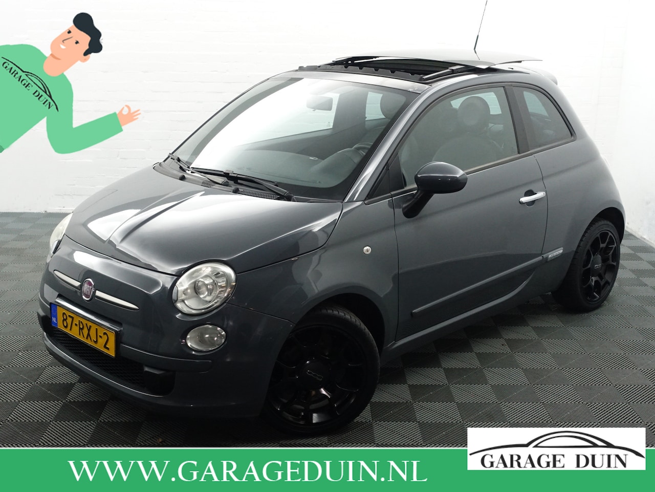 Fiat 500 - 0.9 TwinAir Sportline- Panodak / Carbon Pakket / Sport Leder / Clima / Aux / Elek Spiegelp - AutoWereld.nl