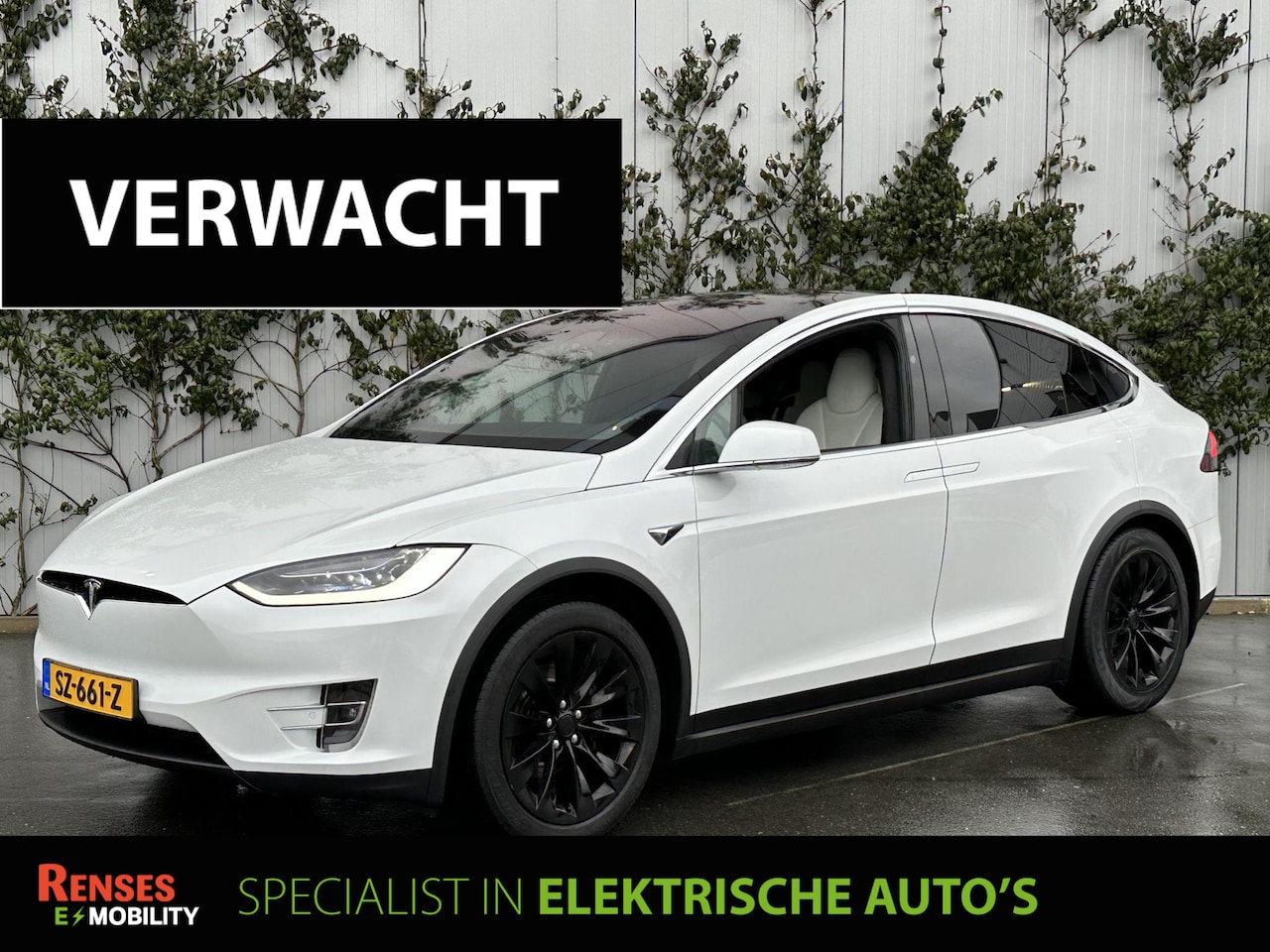 Tesla Model X - 75D - 5 zits - wit leder - AutoWereld.nl