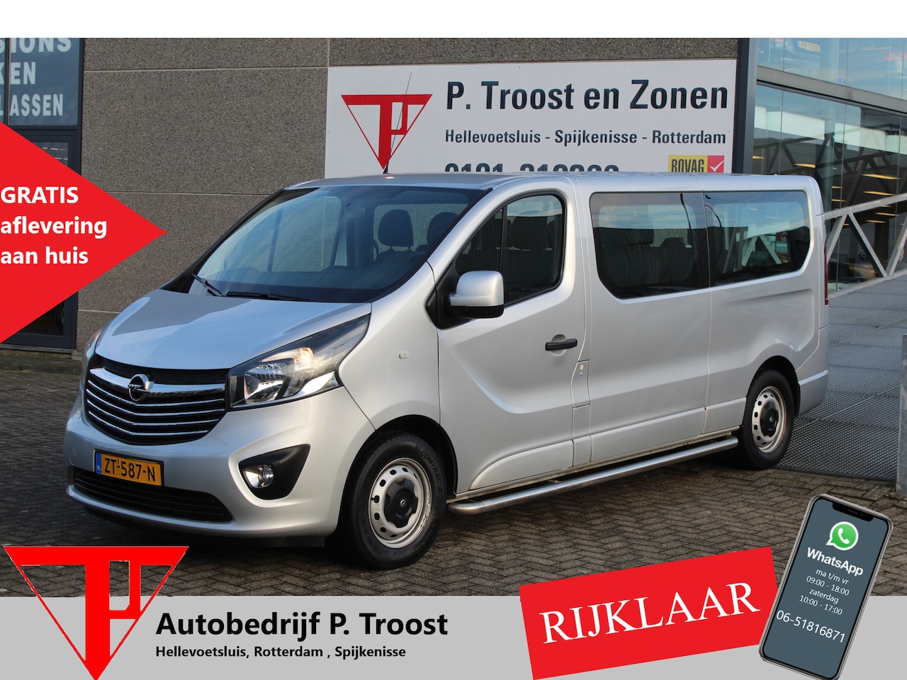 Opel Vivaro Combi - 1.6 CDTI L2H1 9 Persoons/Navigatie/Airco/Cruise control/BTW auto/Side bars - AutoWereld.nl