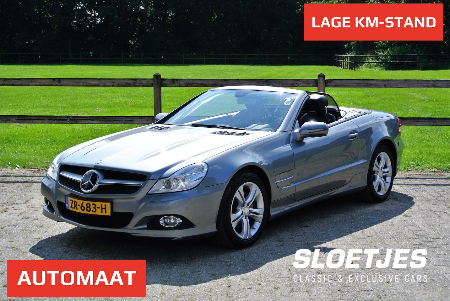 Mercedes-Benz SL-klasse - 350 AUTOMAAT, Navigatie, Clima, Lichtmetalen velgen, Vol Leren bekleding, Parkeersensoren - AutoWereld.nl