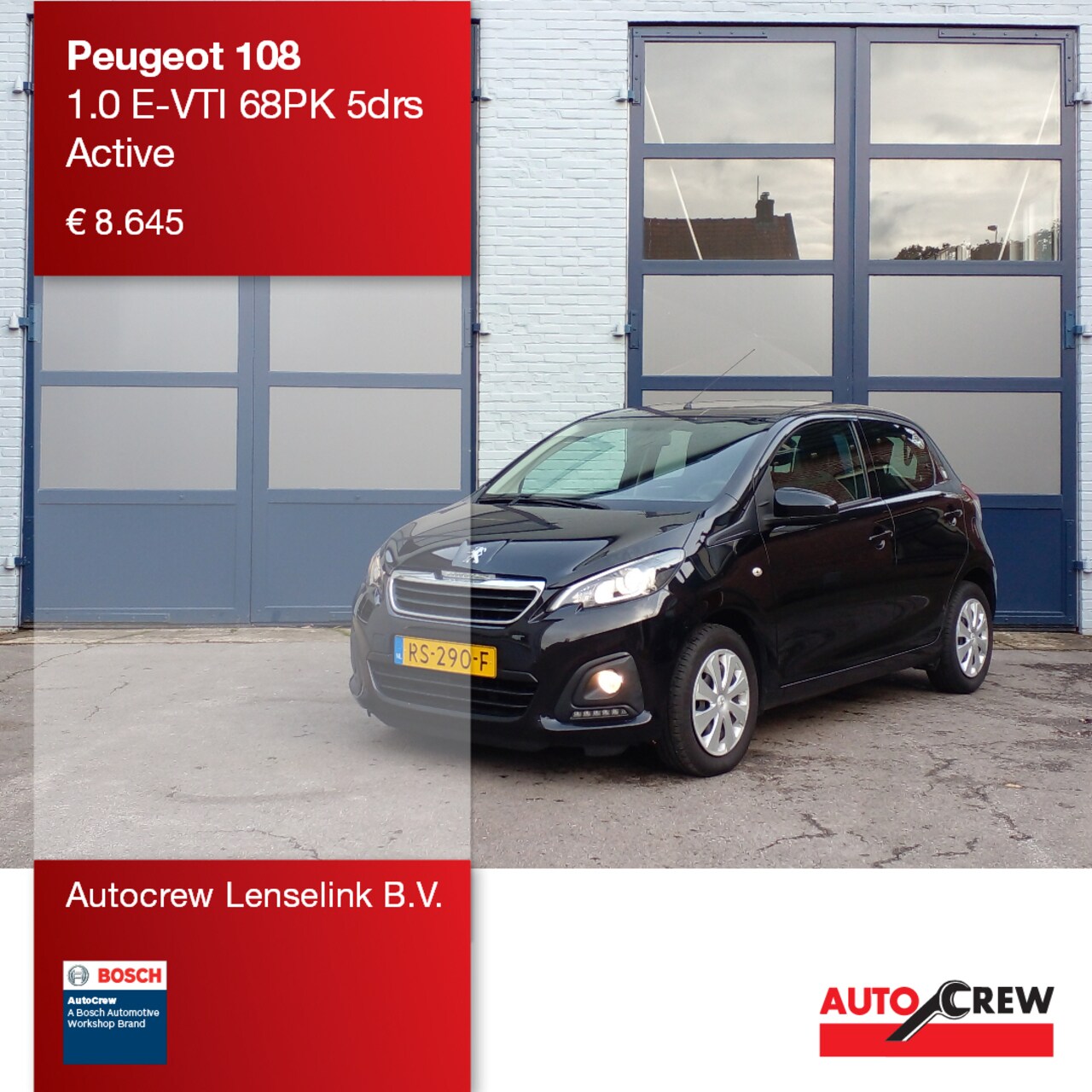 Peugeot 108 - 1.0 E-VTI 68PK 5drs Active | Airco | Elek. ramen | Bluetooth | LED dagrijverlichting | AUX - AutoWereld.nl