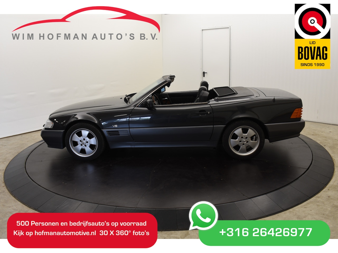 Mercedes-Benz SL-klasse Cabrio - Cabrio 500 V8 320PK Youngtimer Hardtop Windst Standk Leer - AutoWereld.nl