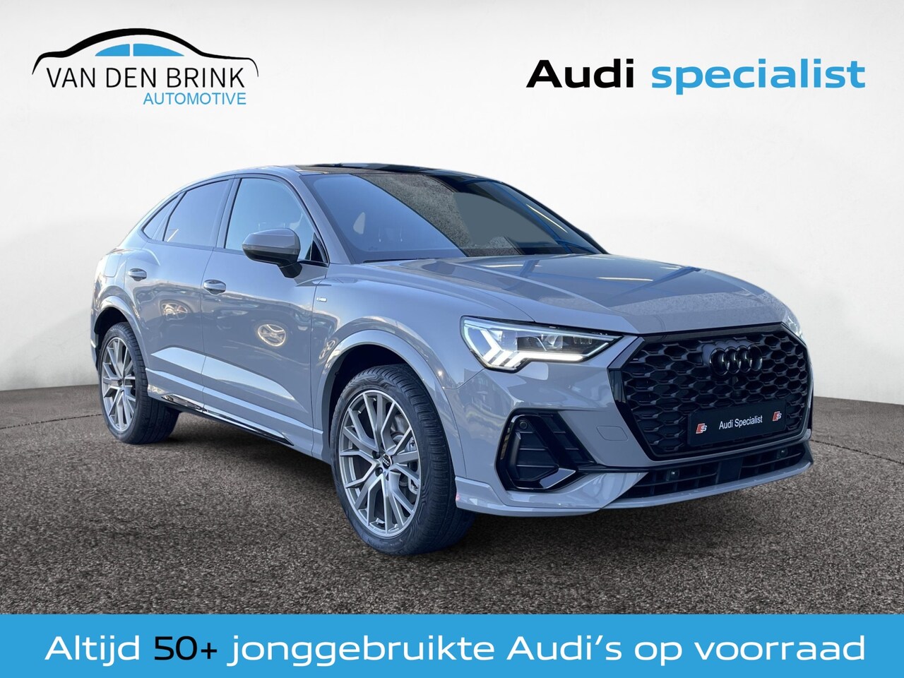 Audi Q3 Sportback 45 TFSI etron Sline Nardo grey 2022 Hybride Occasion te koop op AutoWereld.nl
