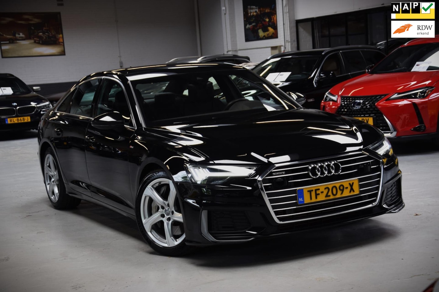 Audi A6 Limousine - 3.0 V6 benzine 55 TFSI Quattro *2xS-Line* Navi|Leder|Soft-close|340pk!! - AutoWereld.nl