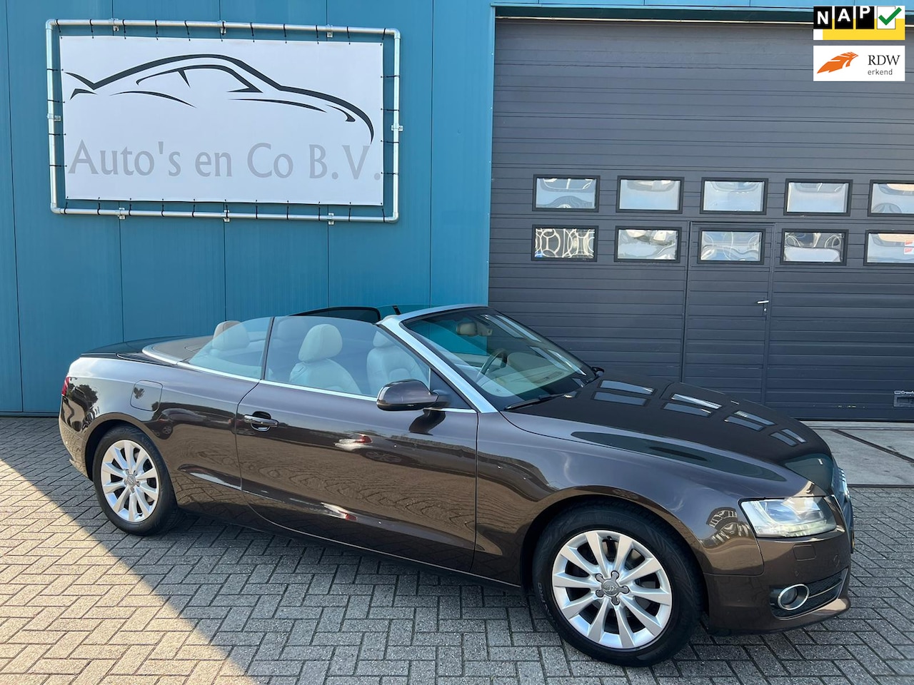 Audi A5 Cabriolet - 1.8 TFSI S-edition Leder Clima Cruise Navi 17"Lm velgen Pdc Xenon Zeer nette staat. - AutoWereld.nl