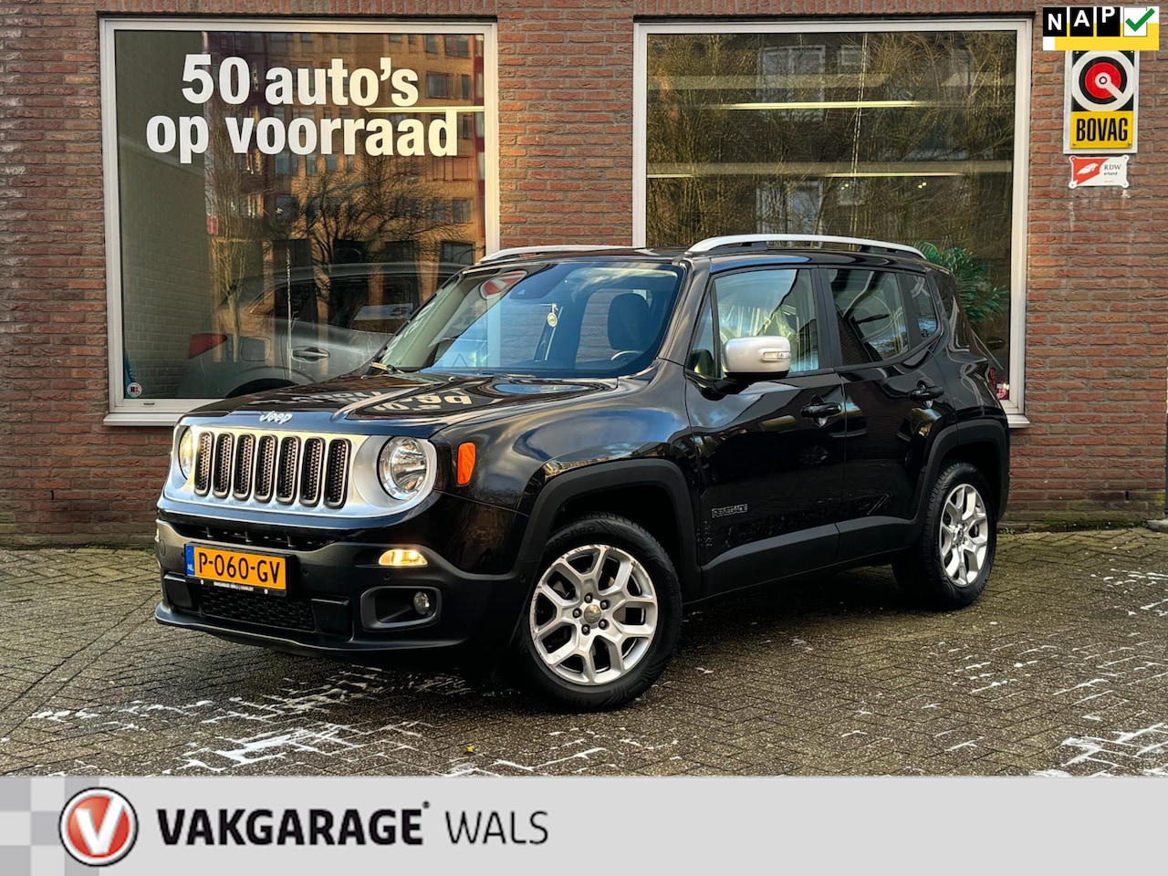 Jeep Renegade - 1.4 MULTIAIR LIMITED | AIRCO | NAVI | VELGEN | CRUISE | ALARM | 140PK | STUUR STOEL VERW - AutoWereld.nl