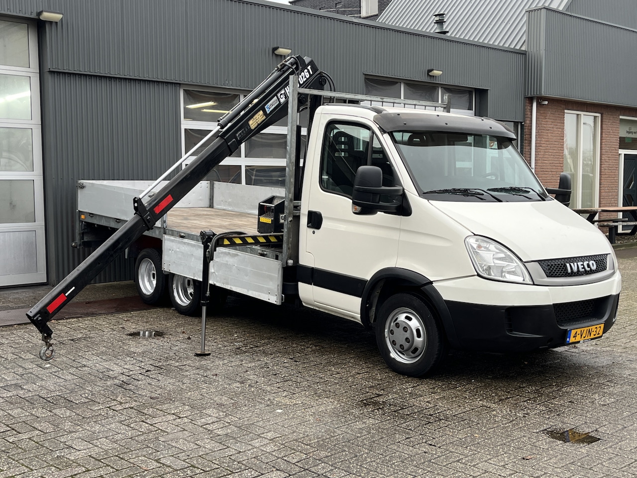 Iveco Daily - 40C17 D EEV 345 kipper Haib 026T kraan Pto aangedreven 2 Steunpoten Liftas achter Cruise c - AutoWereld.nl