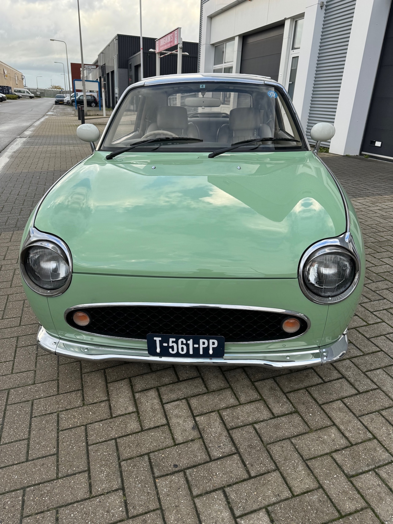 Nissan Figaro - 9001 Emerald Groen, automaat, airco, turbo - AutoWereld.nl