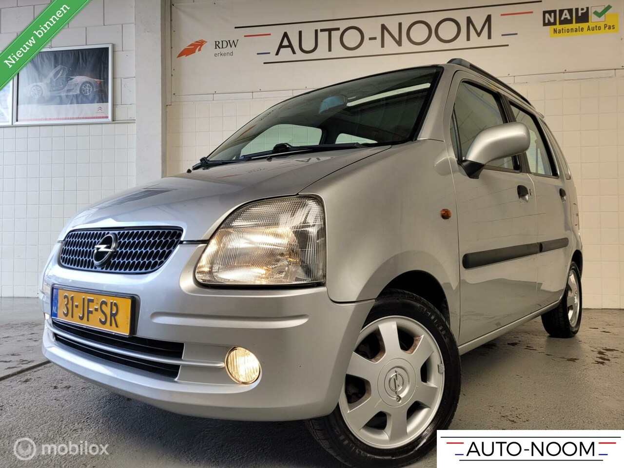 Opel Agila 1.2i 16V ELEGANCE  SCHUIF-KANTELDAK/LM/MISTLAMPEN/EL.PAKKET/NL-AUTO/NAP KM-GARANTIE ✔️ 2002  Benzine - Occasion te koop op