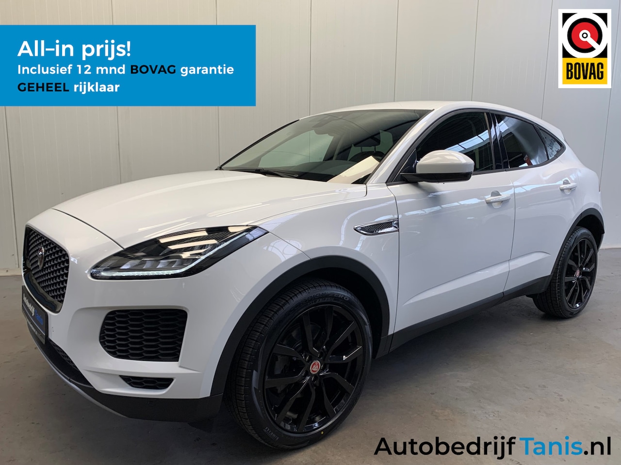 Jaguar E-Pace - 2.0 P200 AWD 200PK BLACK EDITION LEDER-NAVI-LED-CAMERA-ECC-TREKHAAK - AutoWereld.nl