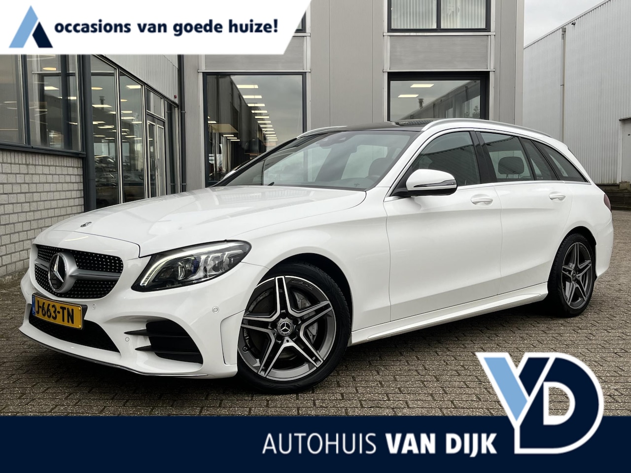 Mercedes-Benz C-klasse Estate - 180 Business Solution AMG | NL Auto/1e Eig./Navi/Camera/Clima/Cruise/Pano Dak - AutoWereld.nl