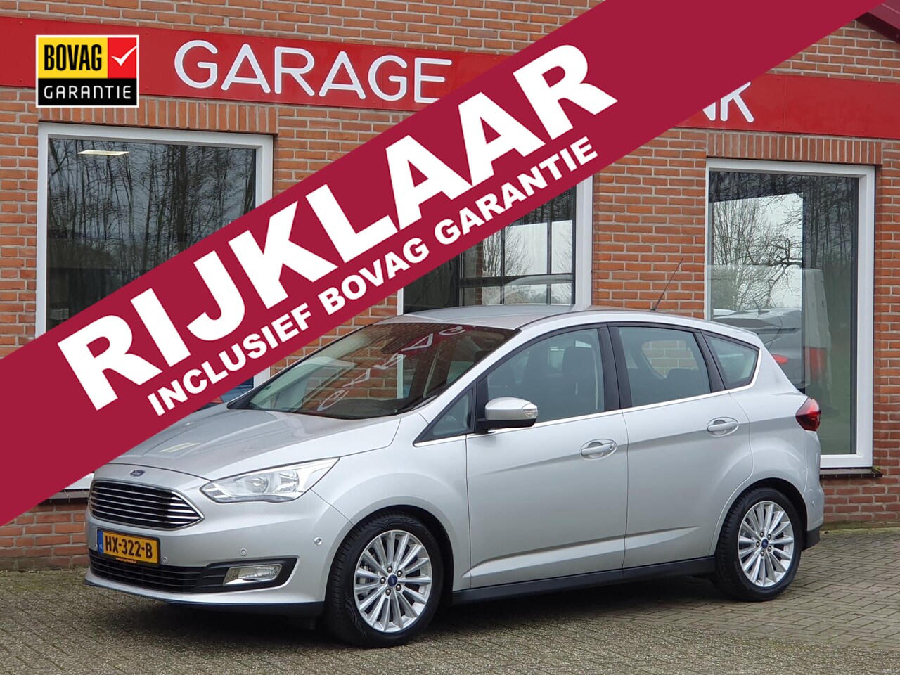 Ford C-Max - 1.0 Titanium 80PK 5drs clima, cruise, navi, pdc, carkit, usb, trekhaak, keyless RIJKLAAR - AutoWereld.nl