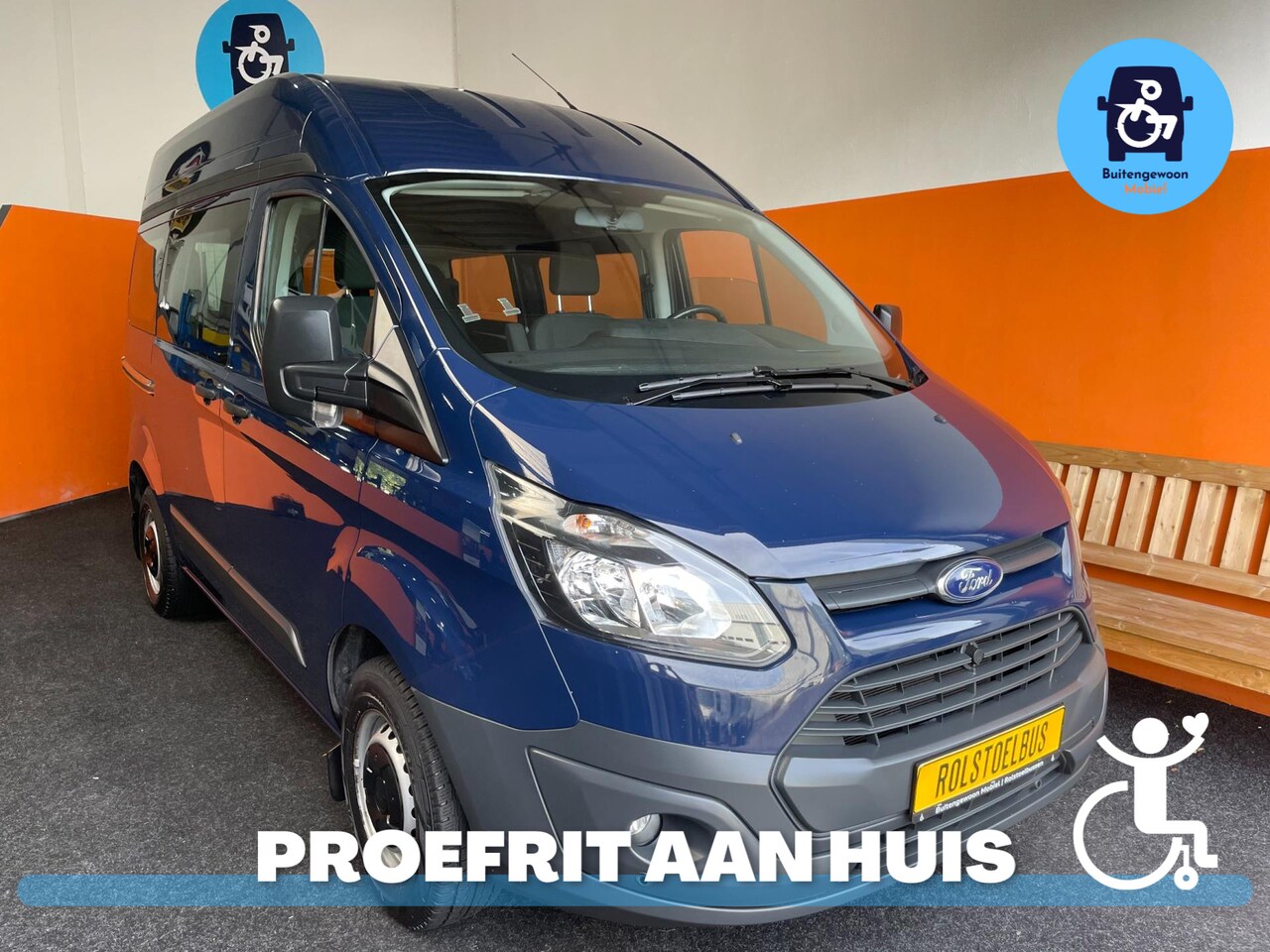 Ford Transit Custom - 2.0 Rolstoelbus 2016 Rolstoellift M1 Vloer - AutoWereld.nl