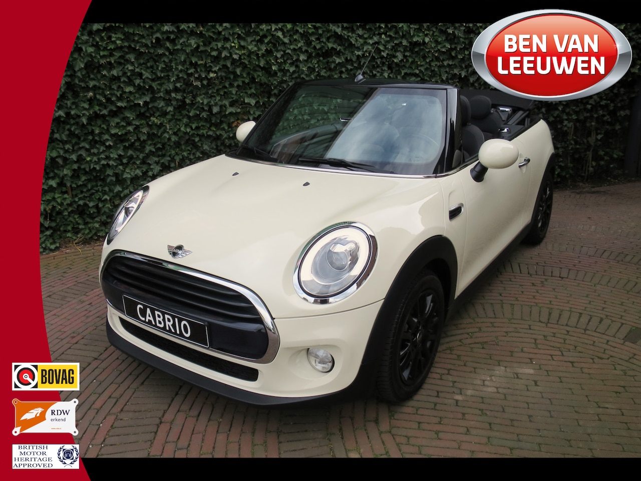 MINI Cabrio - 1.5 Cooper F57 van 1ste eig, LED, PDC, Airco, Stoelverw en 16" - AutoWereld.nl