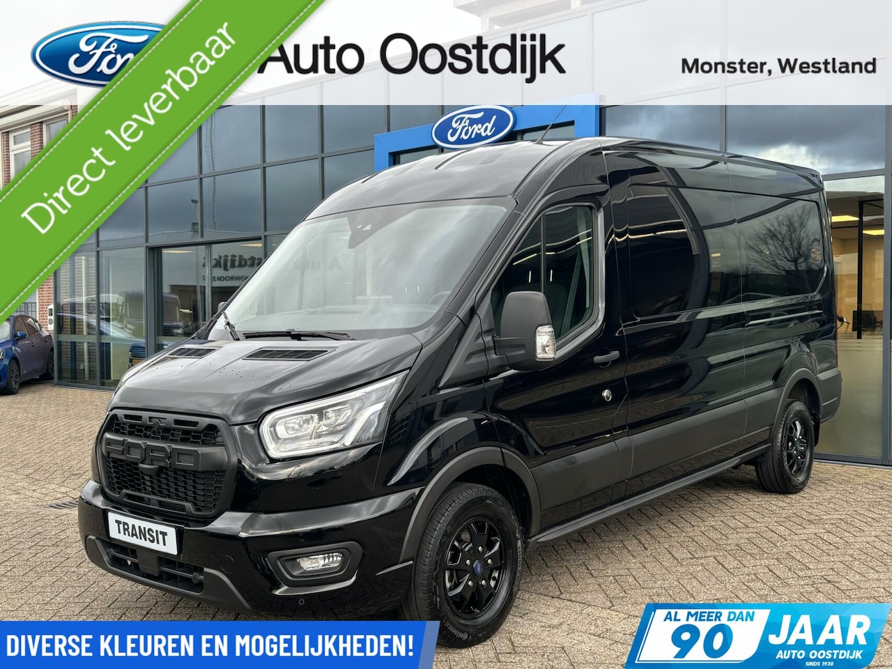 Ford Transit - 350 2.0 TDCI L3H2 Limited 170PK Automaat 3-Zits Camera Navi Carplay BI-Xenon LED-Laadruimt - AutoWereld.nl