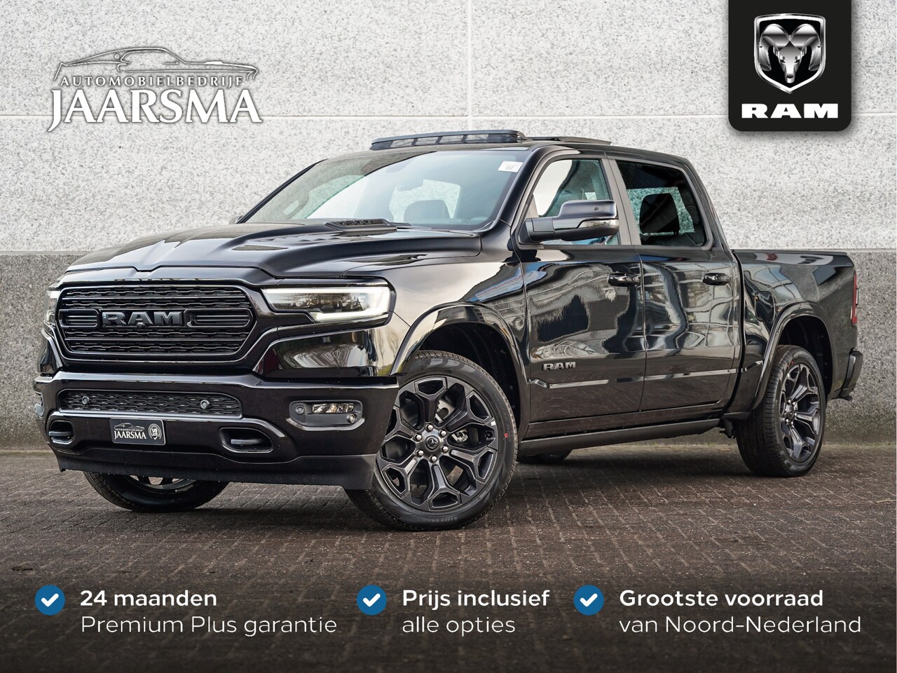 Dodge Ram 1500 - 5.7 V8 4x4 Crew Cab Limited Night |Digitaal Cluster |Luchtvering |Head-up Display |Rijklaa - AutoWereld.nl