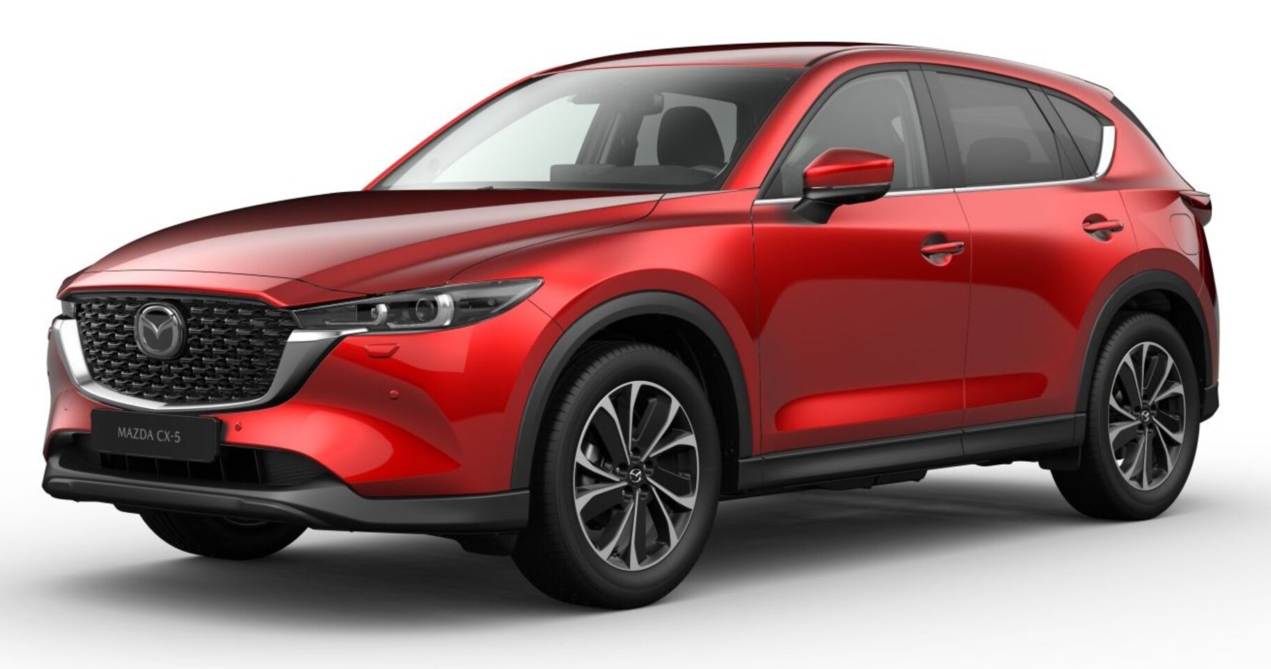 Mazda CX-5 - Automaat 2.0 e-SkyActiv-G M Hybrid 165 Exclusive-Line - Zwart leer pakket - Soul Red Cryst - AutoWereld.nl