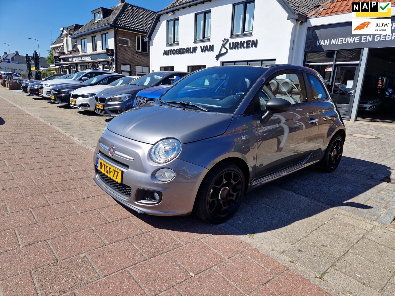 Fiat 500 C - 0.9 TwinAir Easy Cabrio automaat,L.M.Velgen,Halfleren bekleding - AutoWereld.nl