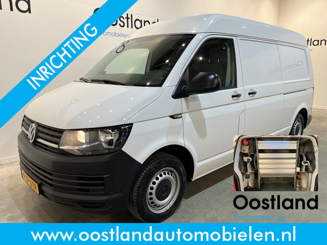 Volkswagen Transporter - 2.0 TDI L2H2 150 PK Hydrauliek Servicebus / Inrichting / Schuifdeur L + R / Euro 6 / Airco - AutoWereld.nl