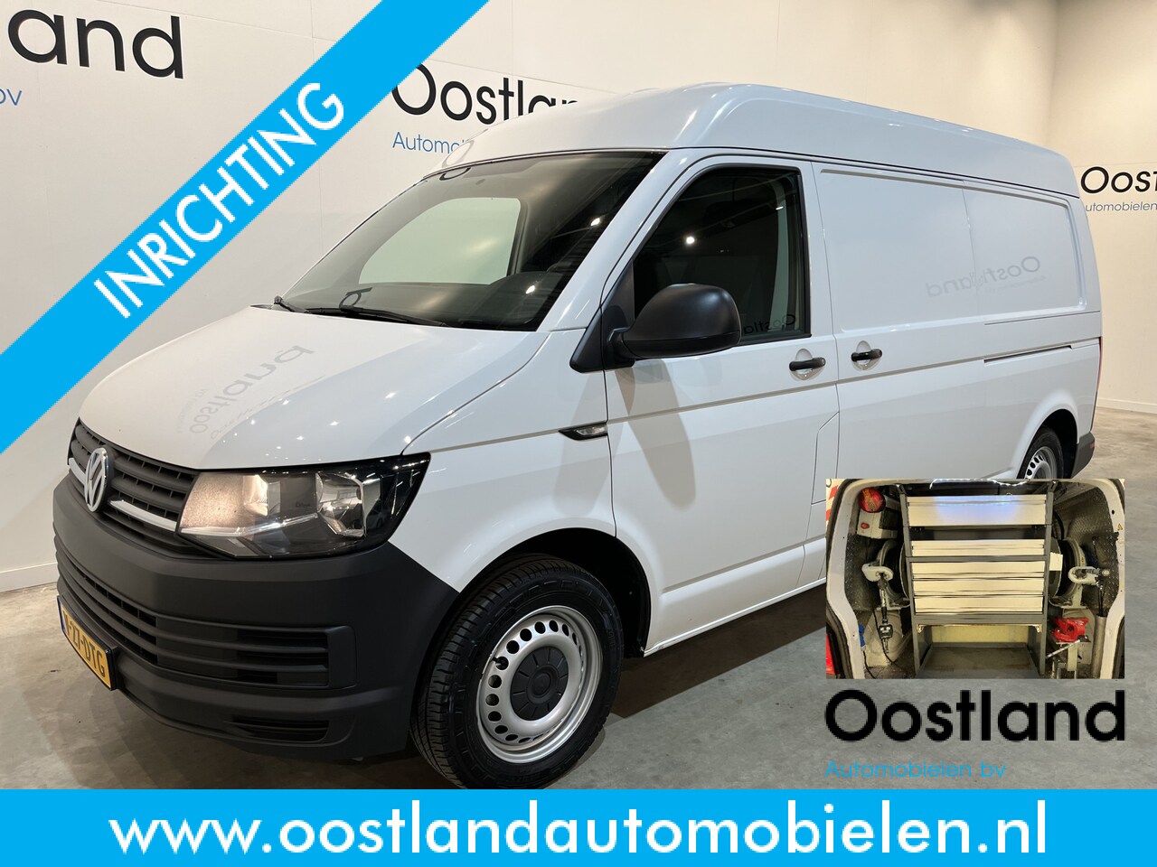 Volkswagen Transporter - 2.0 TDI L2H2 150 PK Hydraliek Servicebus / Inrichting / Schuifdeur L + R / Euro 6 / Airco - AutoWereld.nl