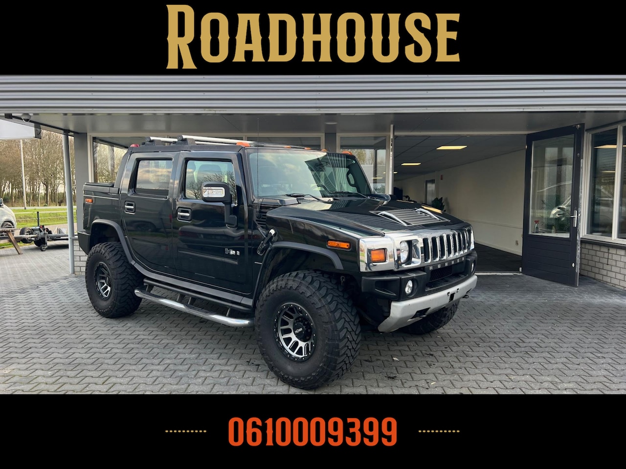 Hummer H2 - 6.2 V8 SUT Luxury Limited full black pick up face lift 2de eign - AutoWereld.nl