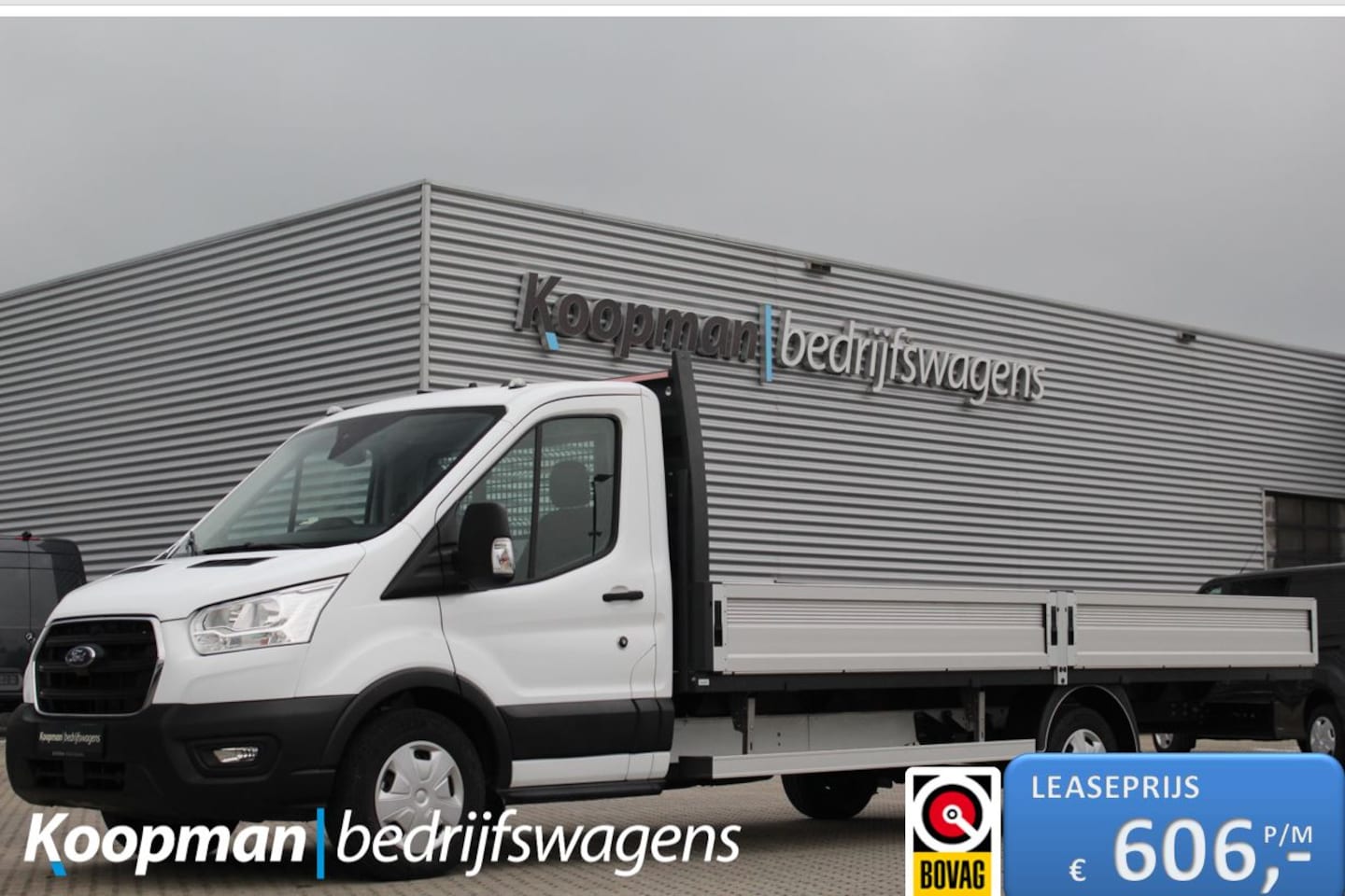 Ford Transit - 350 2.0TDCI 165pk L5H1 Trend RWD | Pick-up | Laadbak 5.2m | Airco | Cruise | 3500kg trekge - AutoWereld.nl