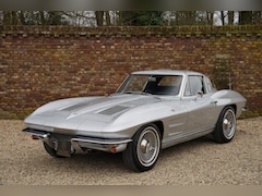 Corvette C2 - Sting Ray Split-Window 327 Coupé Finished in "Sebring Silver" over a black leather interio