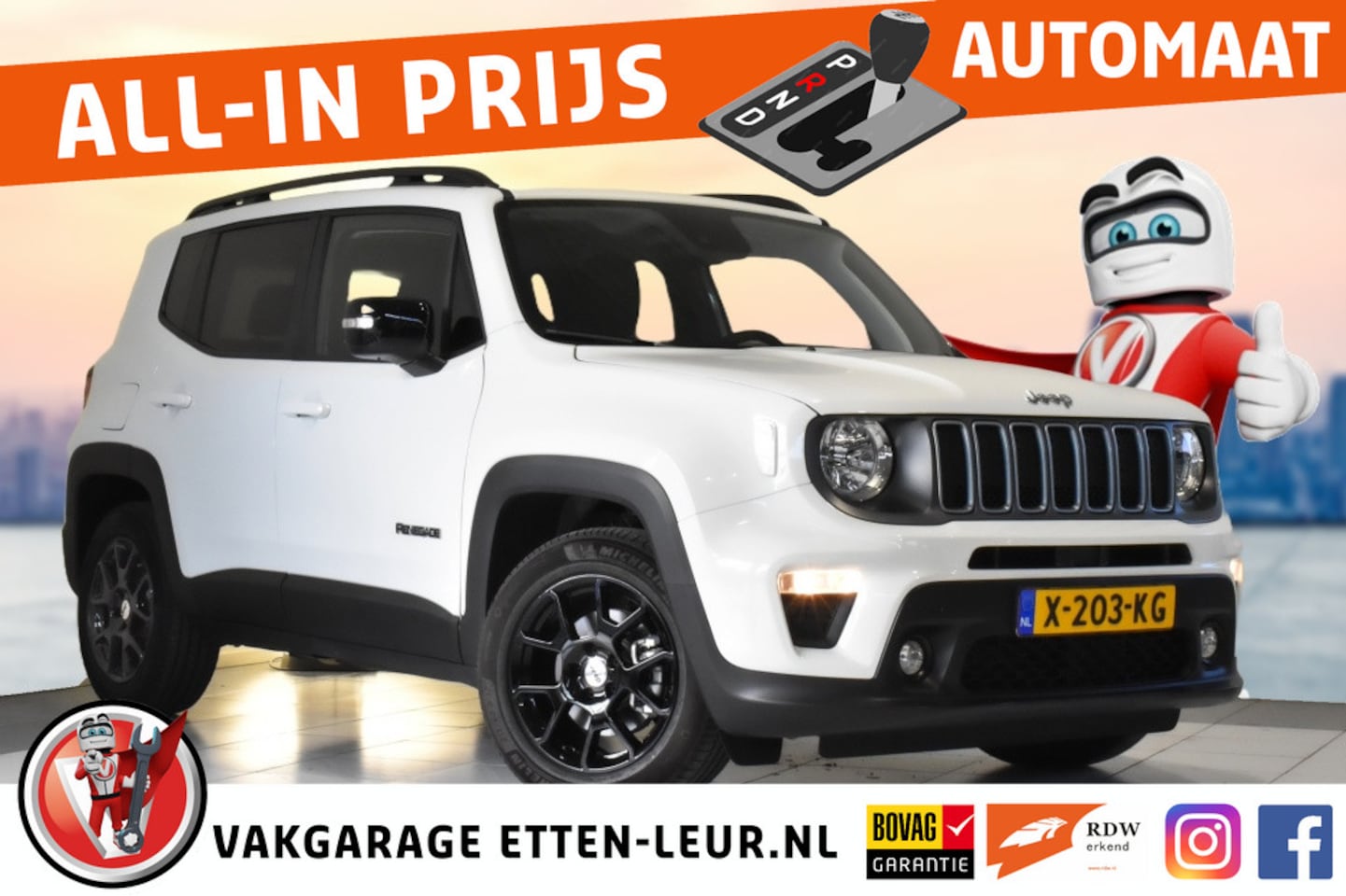 Jeep Renegade - 1.5T e-Hybrid / PARKEERSENSOREN / ADAPTIEVE CRUISE / CLIMATE CON - AutoWereld.nl