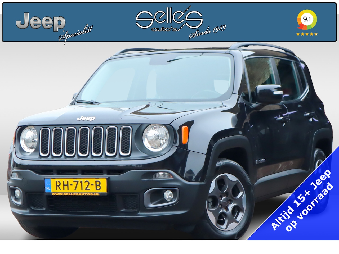 Jeep Renegade - 1.4 Longitude | Trekhaak | Navigatie | Parkeersensoren - AutoWereld.nl