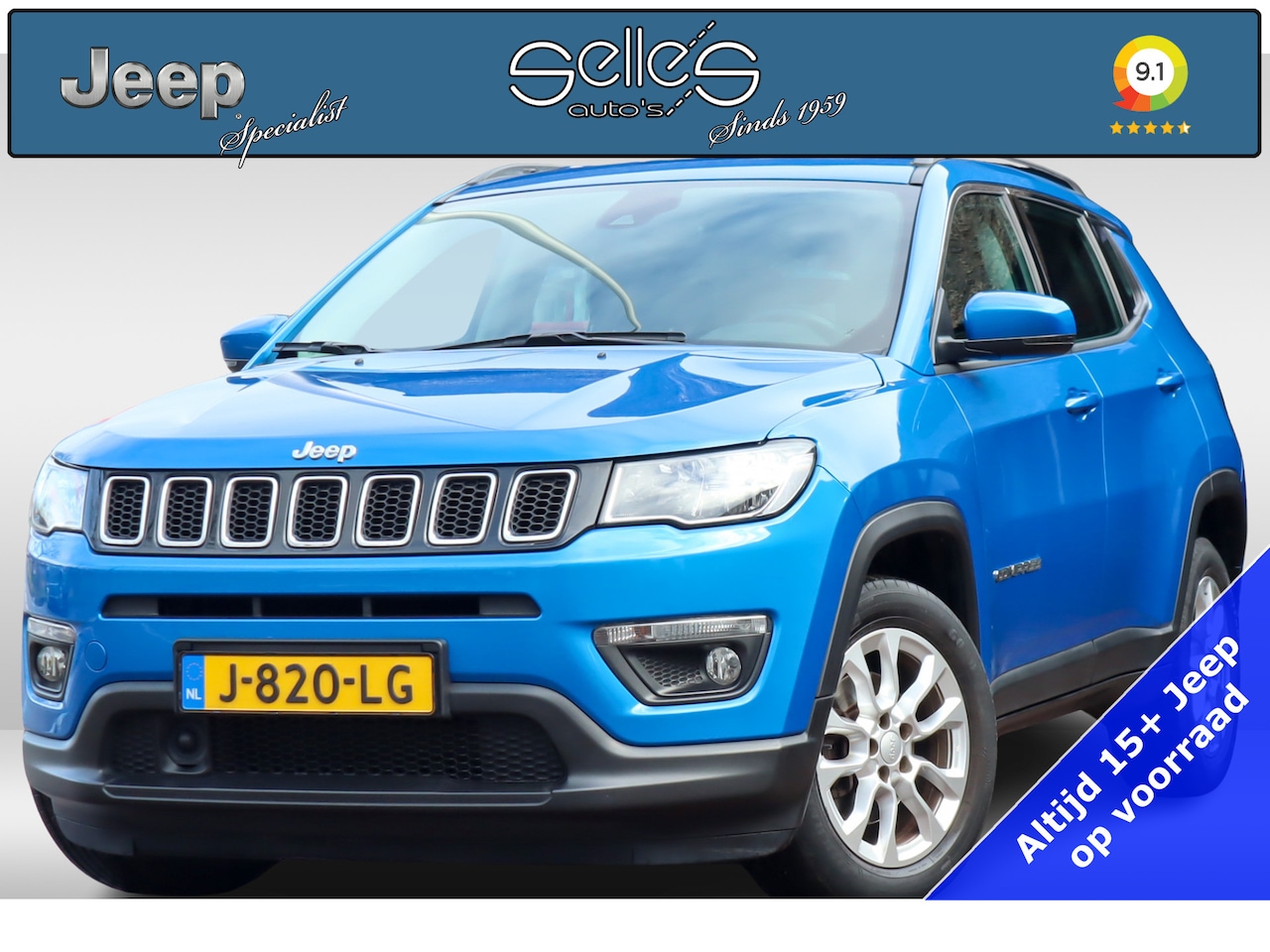 Jeep Compass - 1.3T Longitude | Navigatie | Camera | DAB Radio | Apple Carplay en Android Auto - AutoWereld.nl