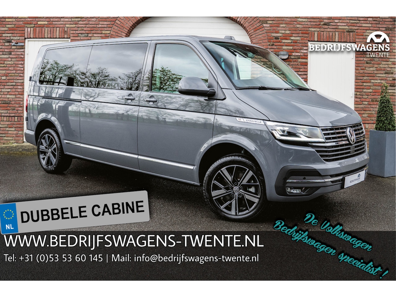 Volkswagen Transporter Caravelle - T6.1 2.0 TDI 204 PK DSG L2H1 A-Deuren DUB/CAB ACC | LED | Leder | Apple Carplay/ Android A - AutoWereld.nl